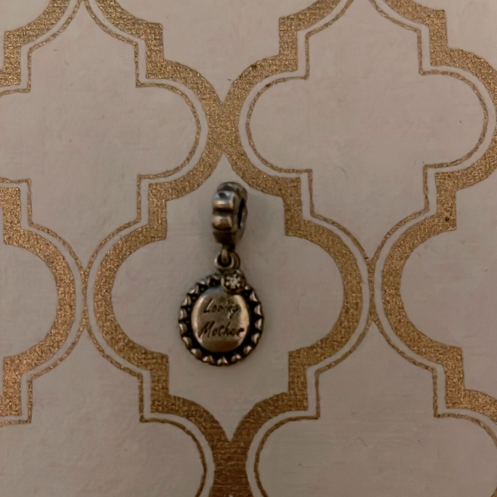 Pandora “Loving Mother” charm with tiny rhinestone accent